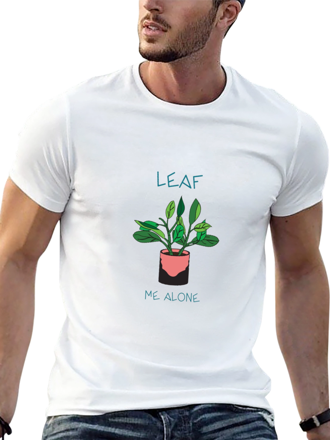 Leaf Me Alone Black T-Shirt