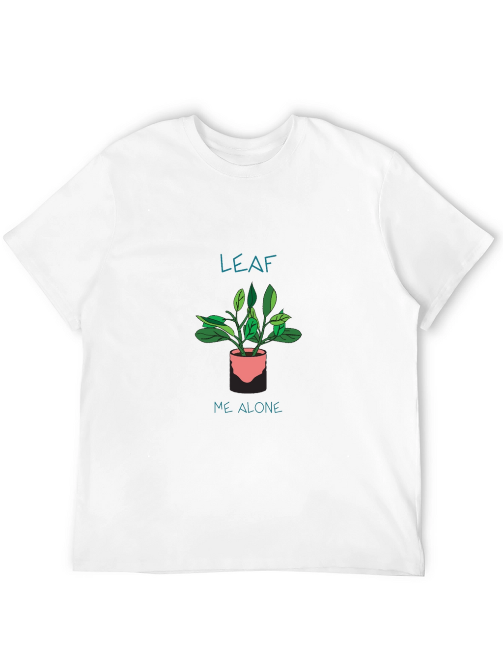 Leaf Me Alone Black T-Shirt