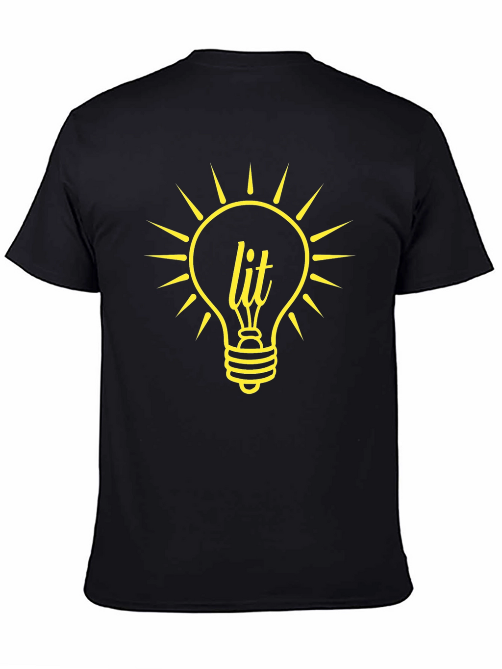 Lit Bulb Graphic T-Shirt - Trendy Black Tee