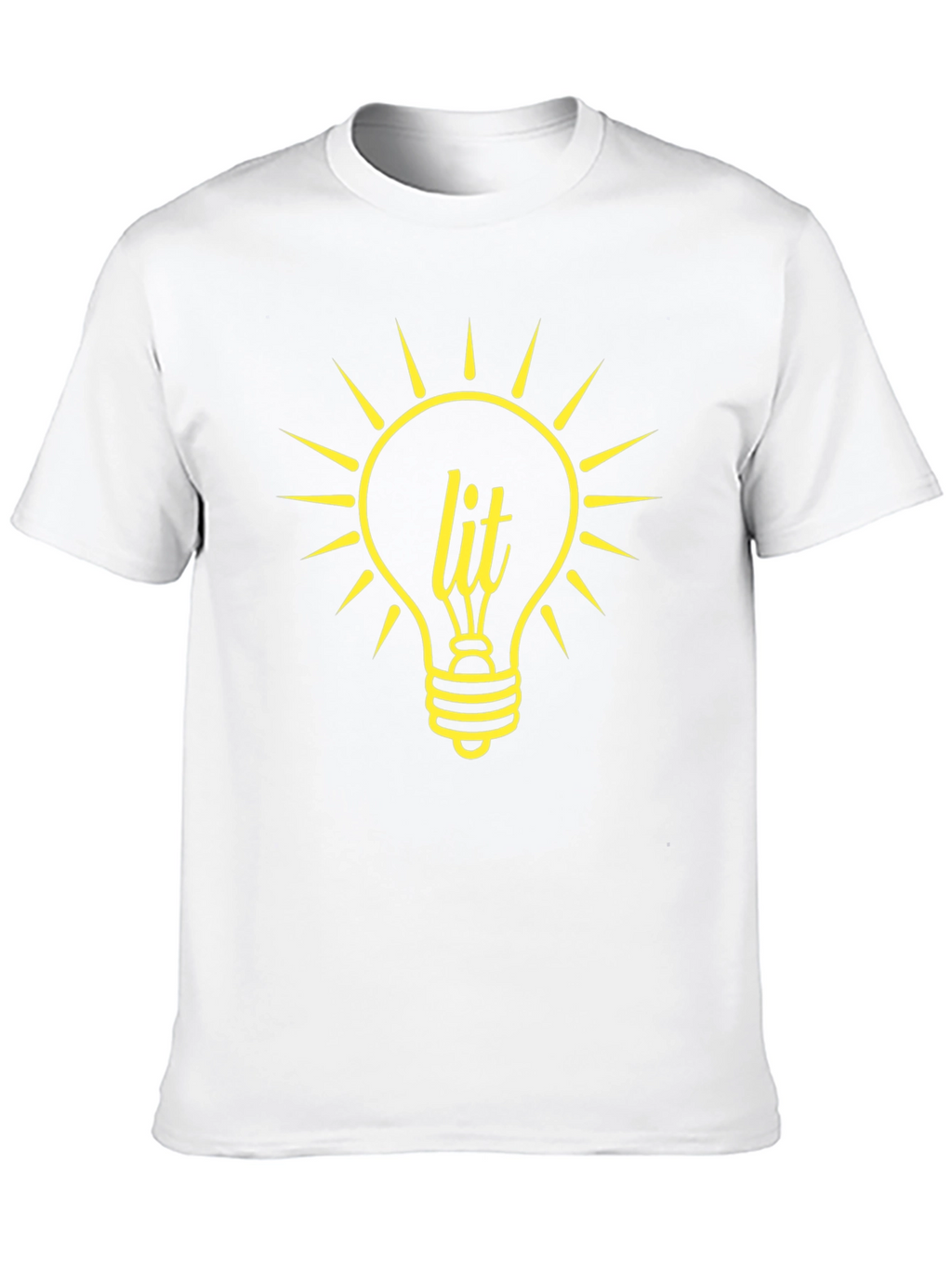 Lit Bulb Graphic T-Shirt - Trendy Black Tee