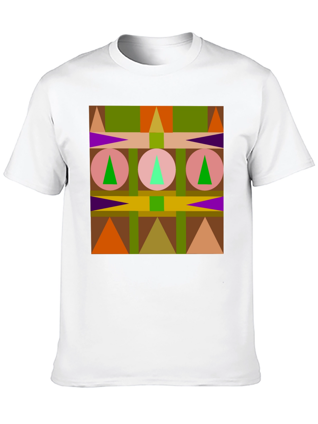 Geometric Pattern Black T-Shirt