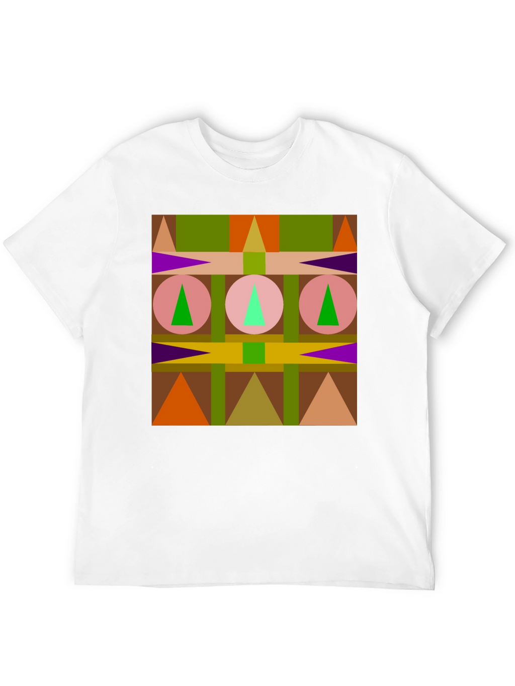 Geometric Pattern Black T-Shirt