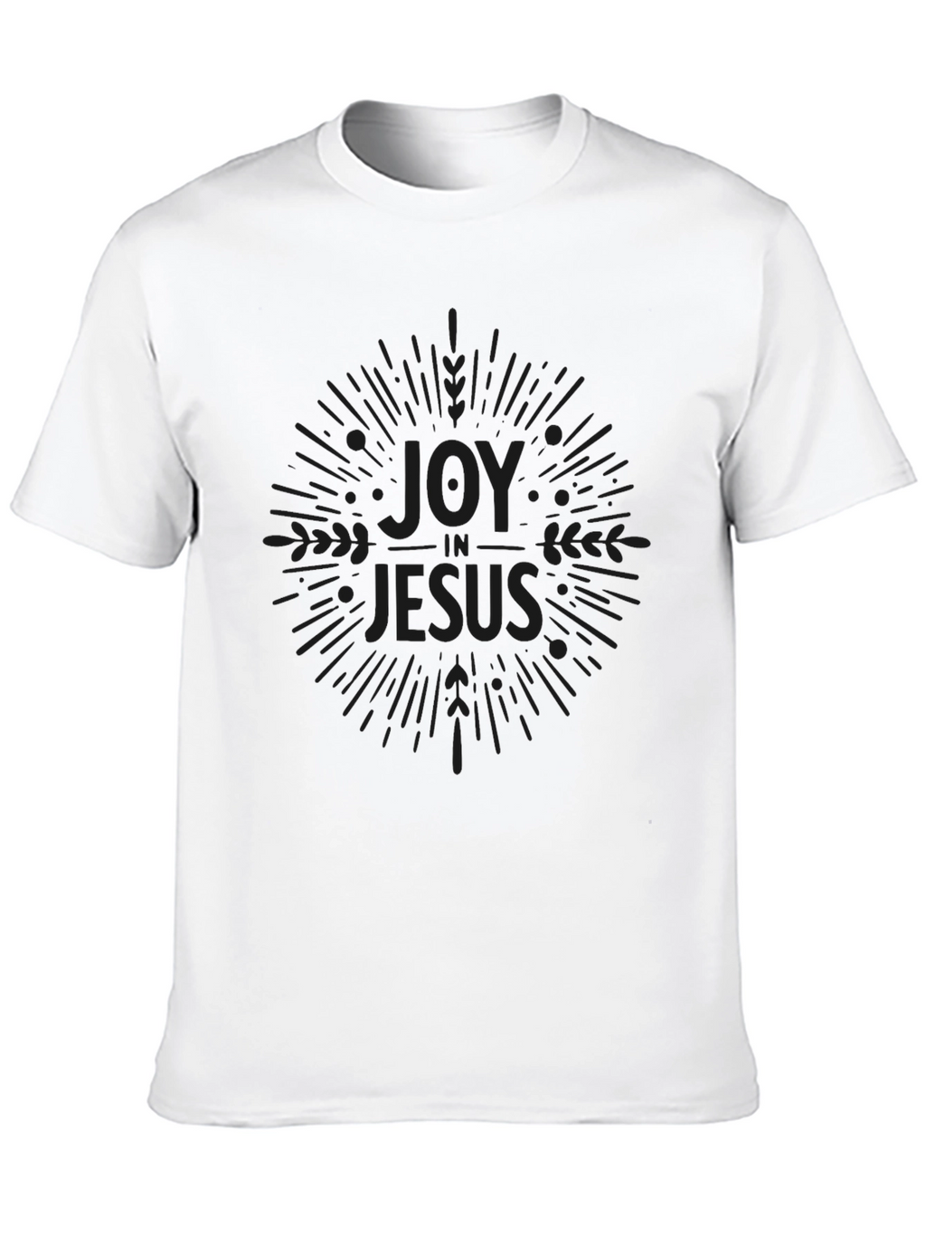 Joy in Jesus Black Tee - Christian Apparel