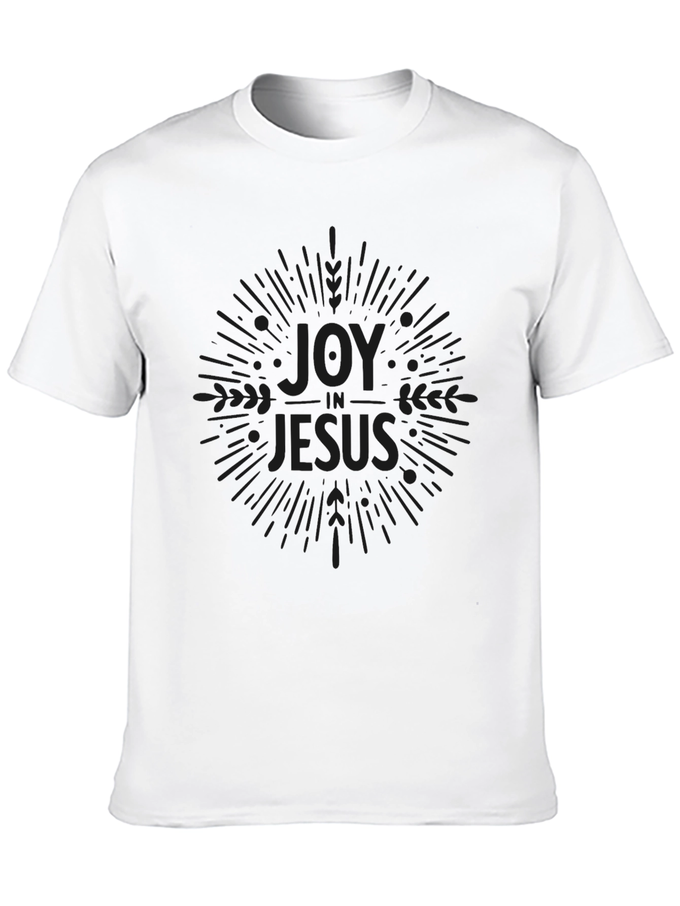 Joy in Jesus Black Tee - Christian Apparel