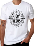 Joy in Jesus Black Tee - Christian Apparel