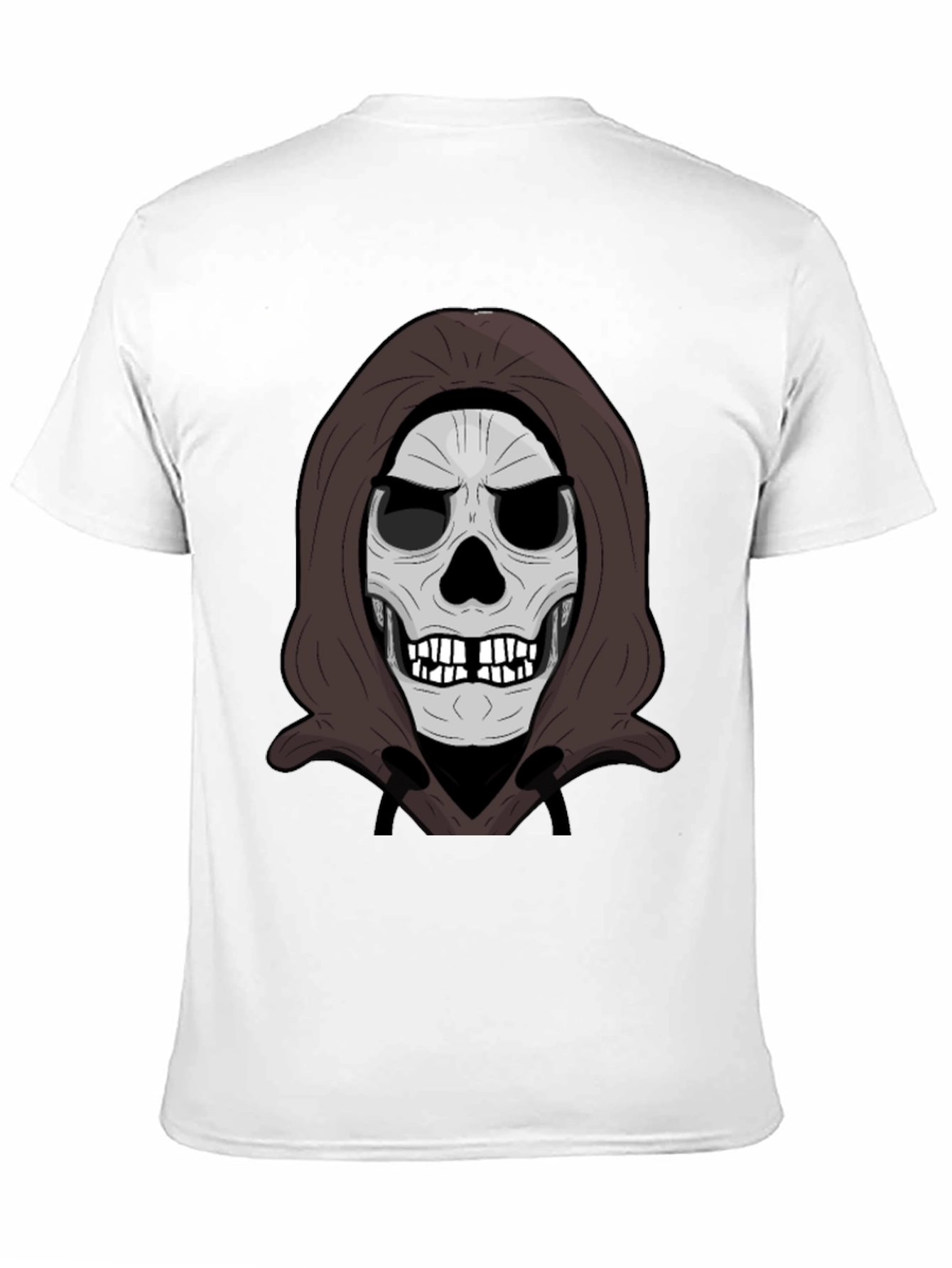 Grim Reaper Skull Graphic Black T-Shirt