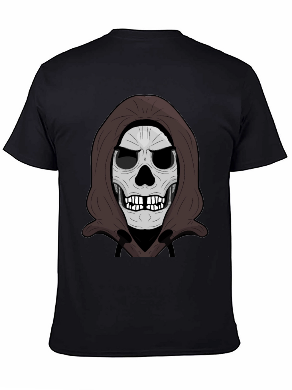 Grim Reaper Skull Graphic Black T-Shirt