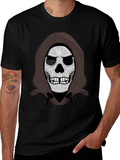 Grim Reaper Skull Graphic Black T-Shirt