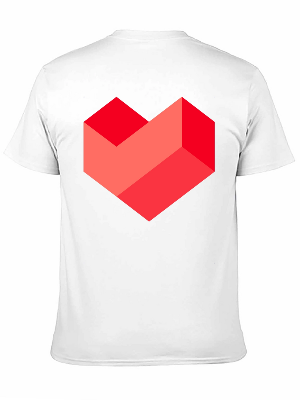 Geometric Heart Graphic Tee - Stylish Mens Black T-Shirt