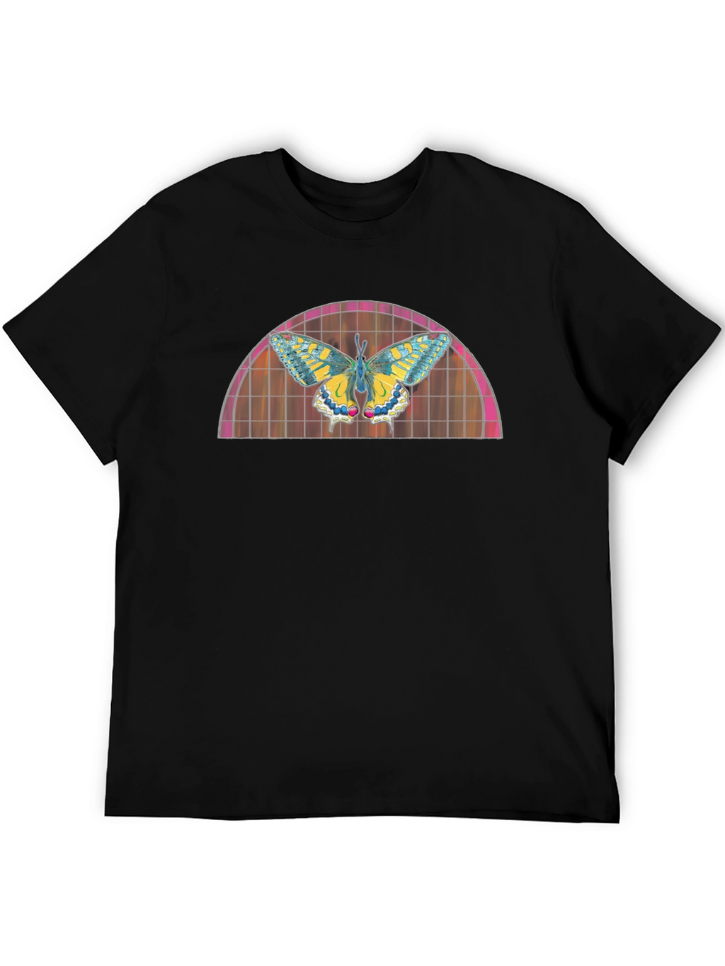 Butterfly Stained Glass Graphic T-Shirt