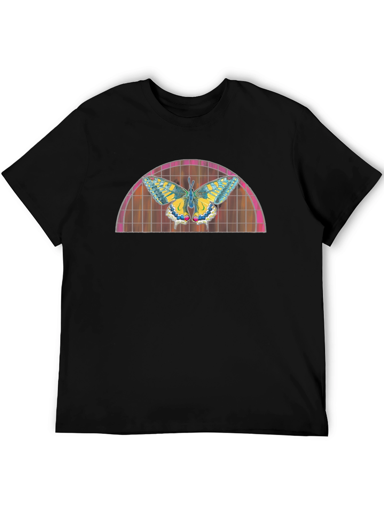 Butterfly Stained Glass Graphic T-Shirt