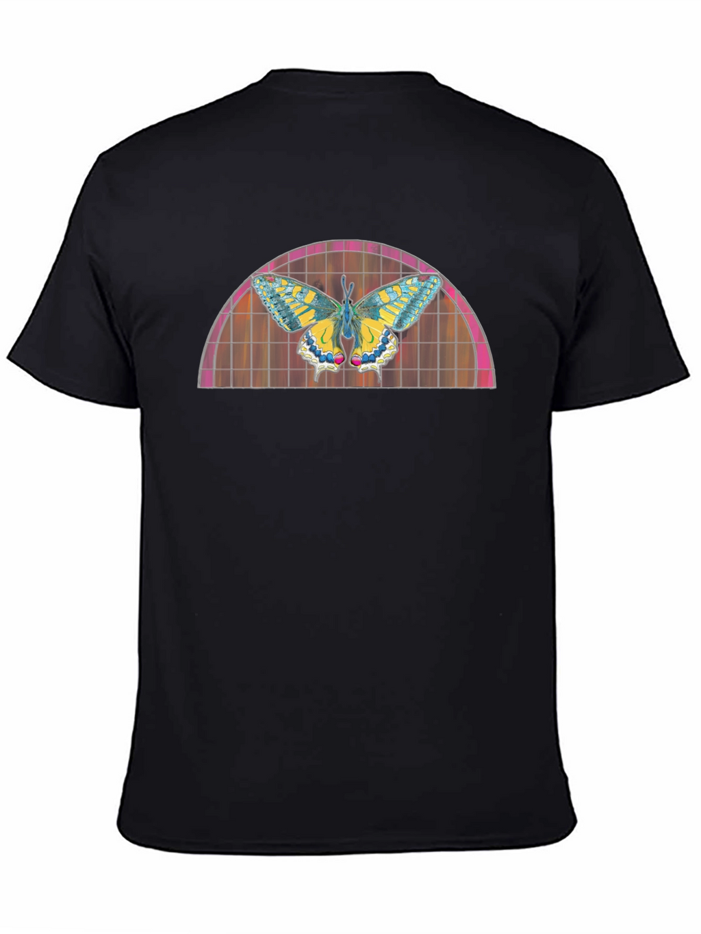 Butterfly Stained Glass Graphic T-Shirt