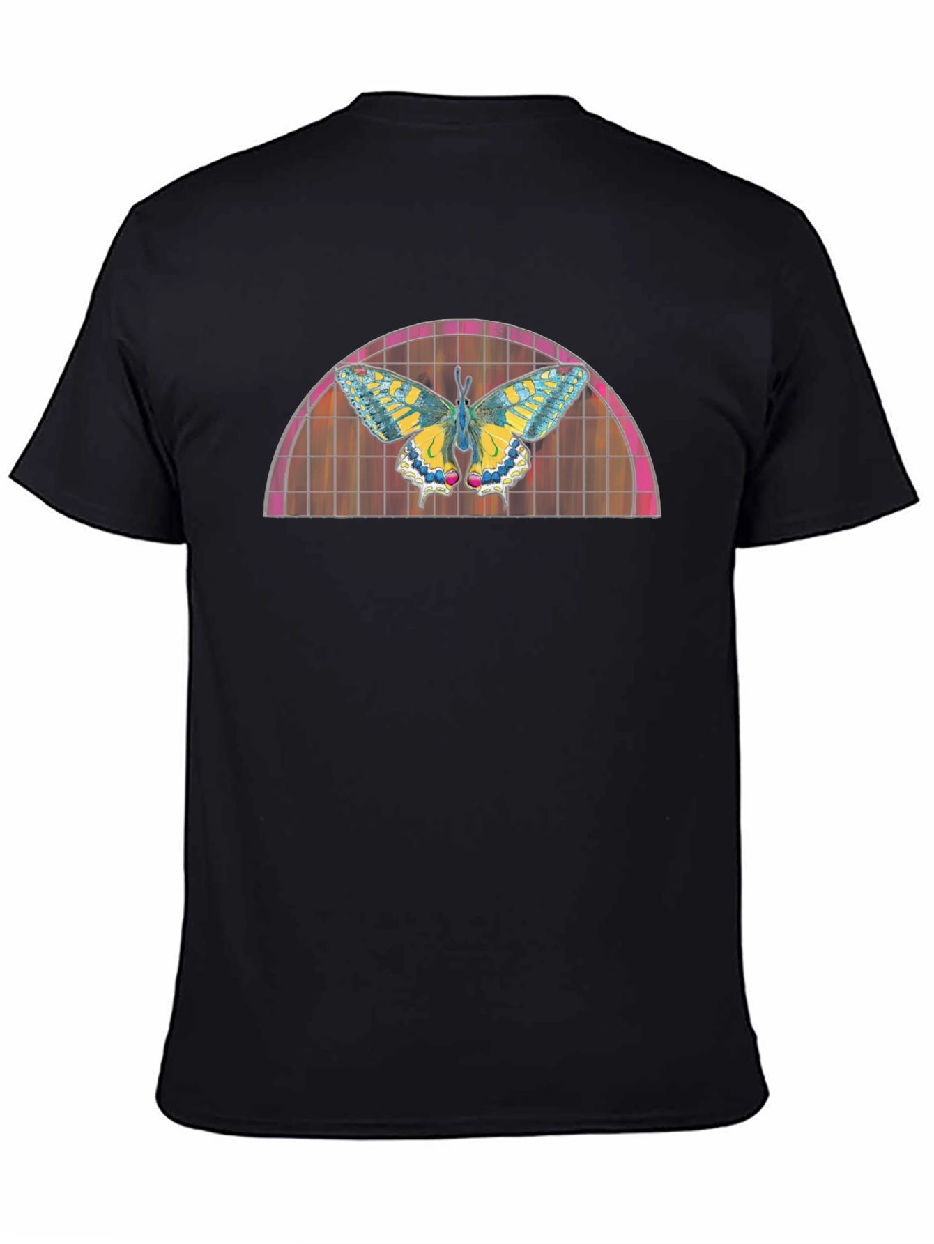 Butterfly Stained Glass Graphic T-Shirt
