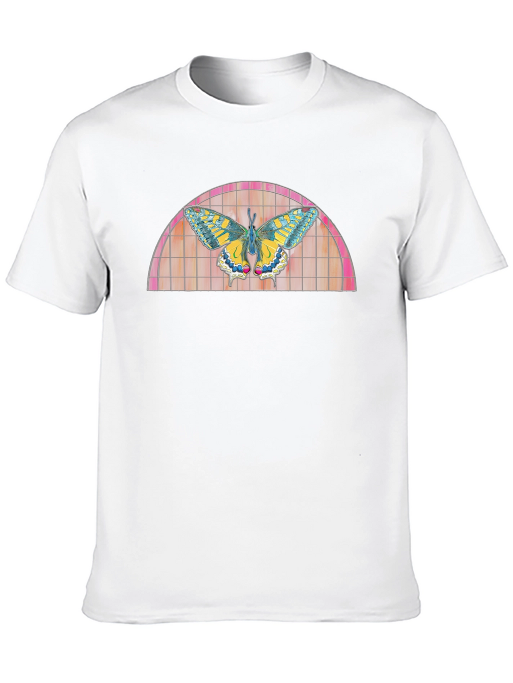 Butterfly Stained Glass Graphic T-Shirt