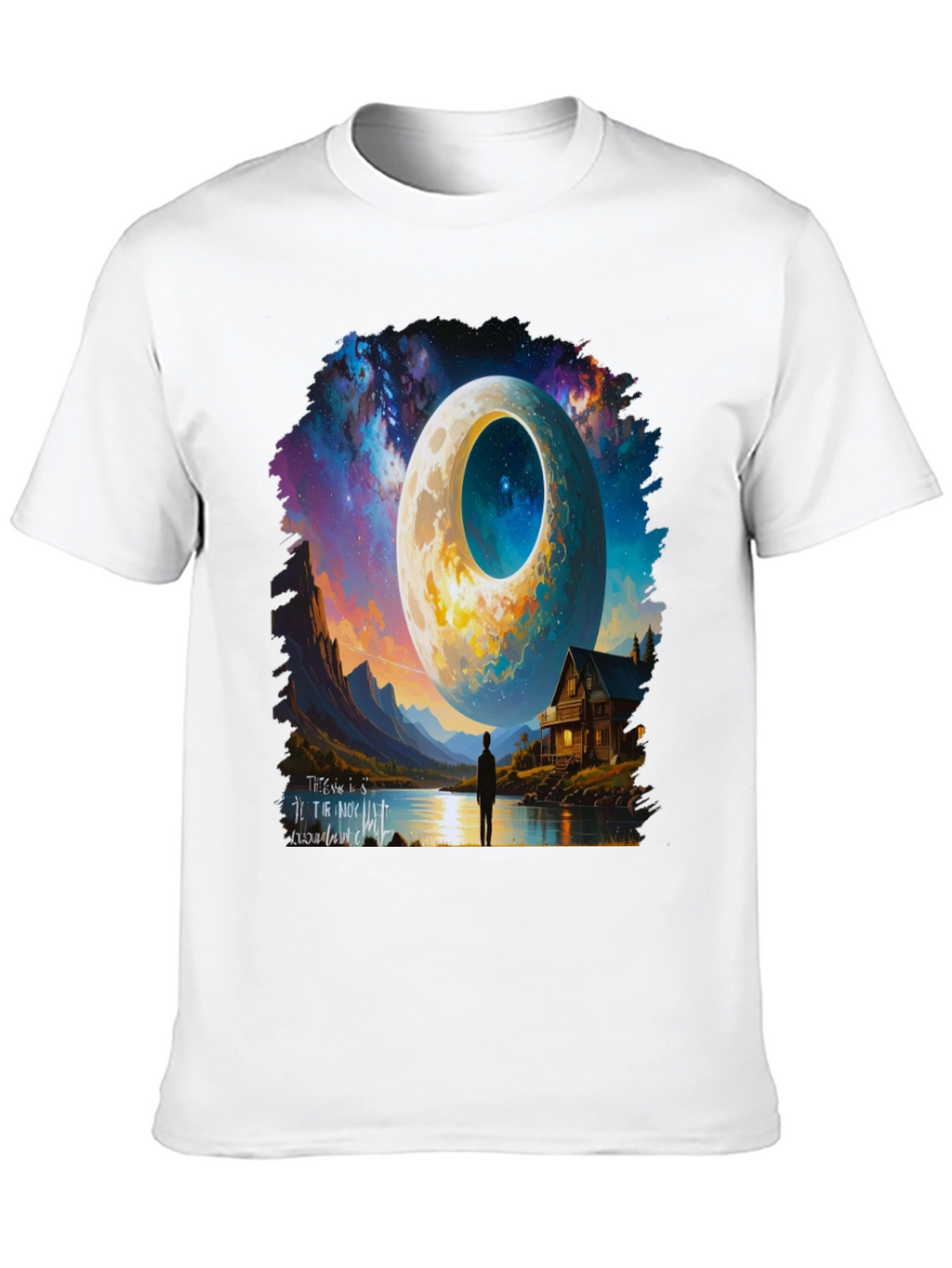 Surreal Moonscape Graphic Tee - Unique Design