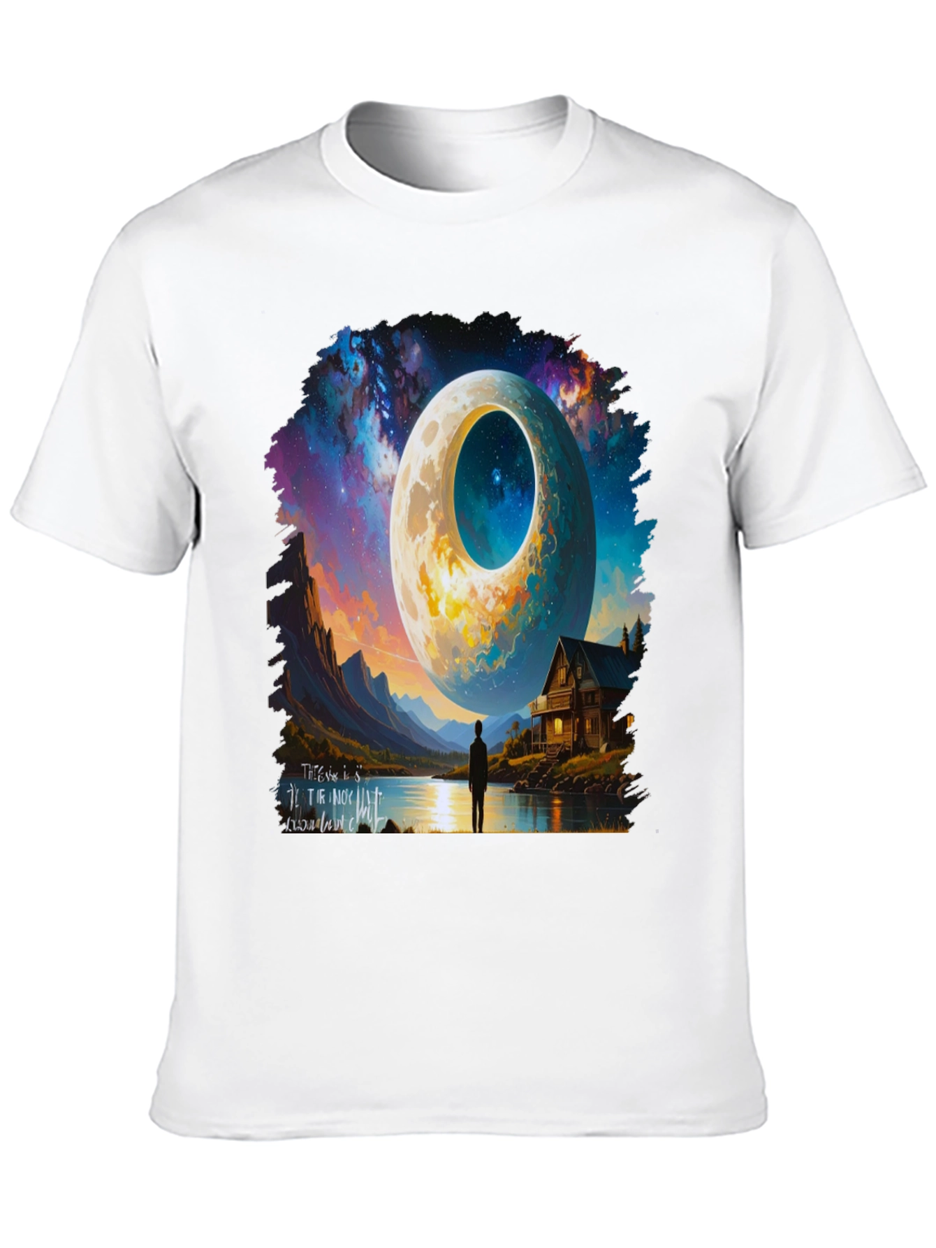 Surreal Moonscape Graphic Tee - Unique Design