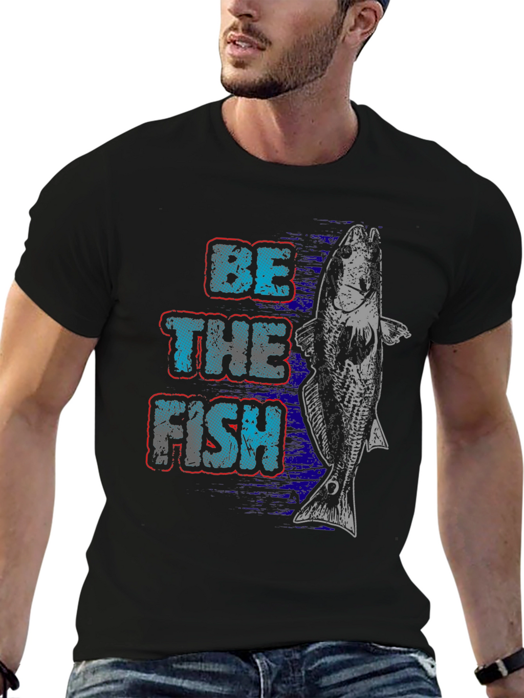Be The Fish Graphic Print T-Shirt