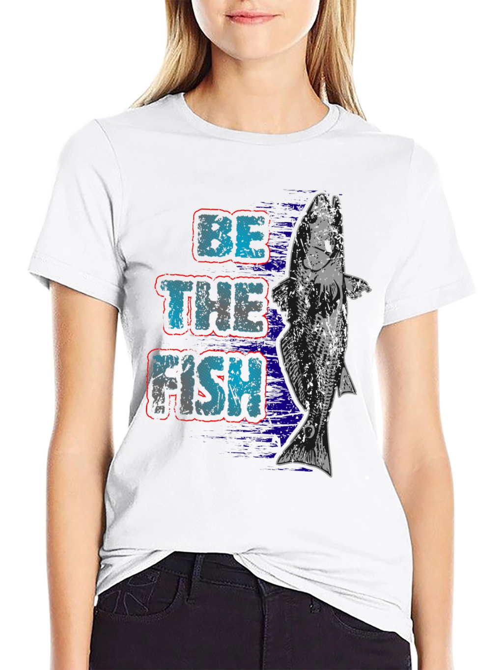 Be The Fish Graphic Print T-Shirt