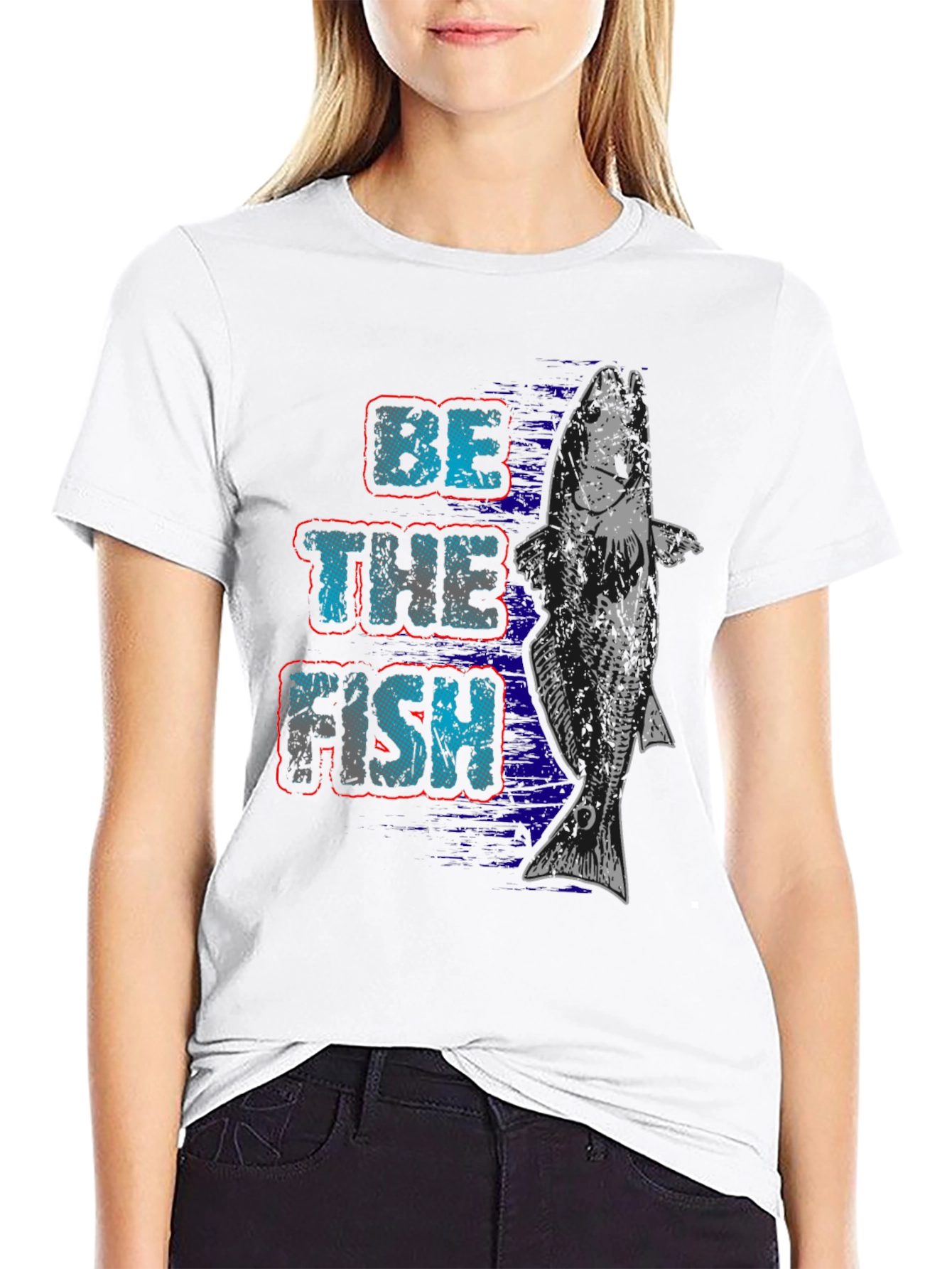 Be The Fish Graphic Print T-Shirt