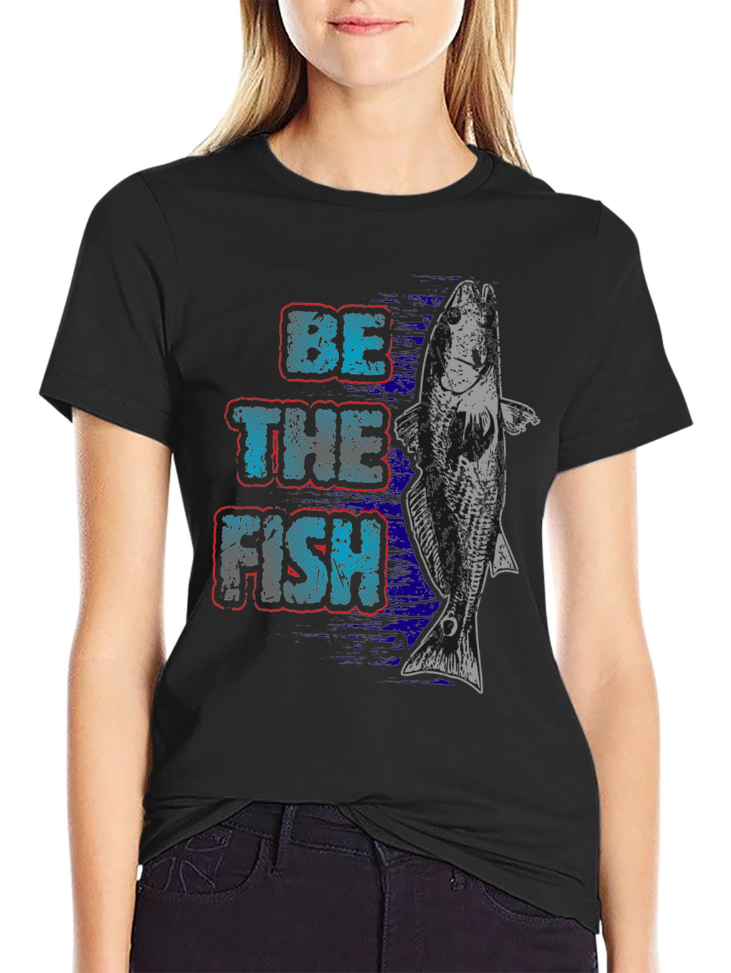 Be The Fish Graphic Print T-Shirt