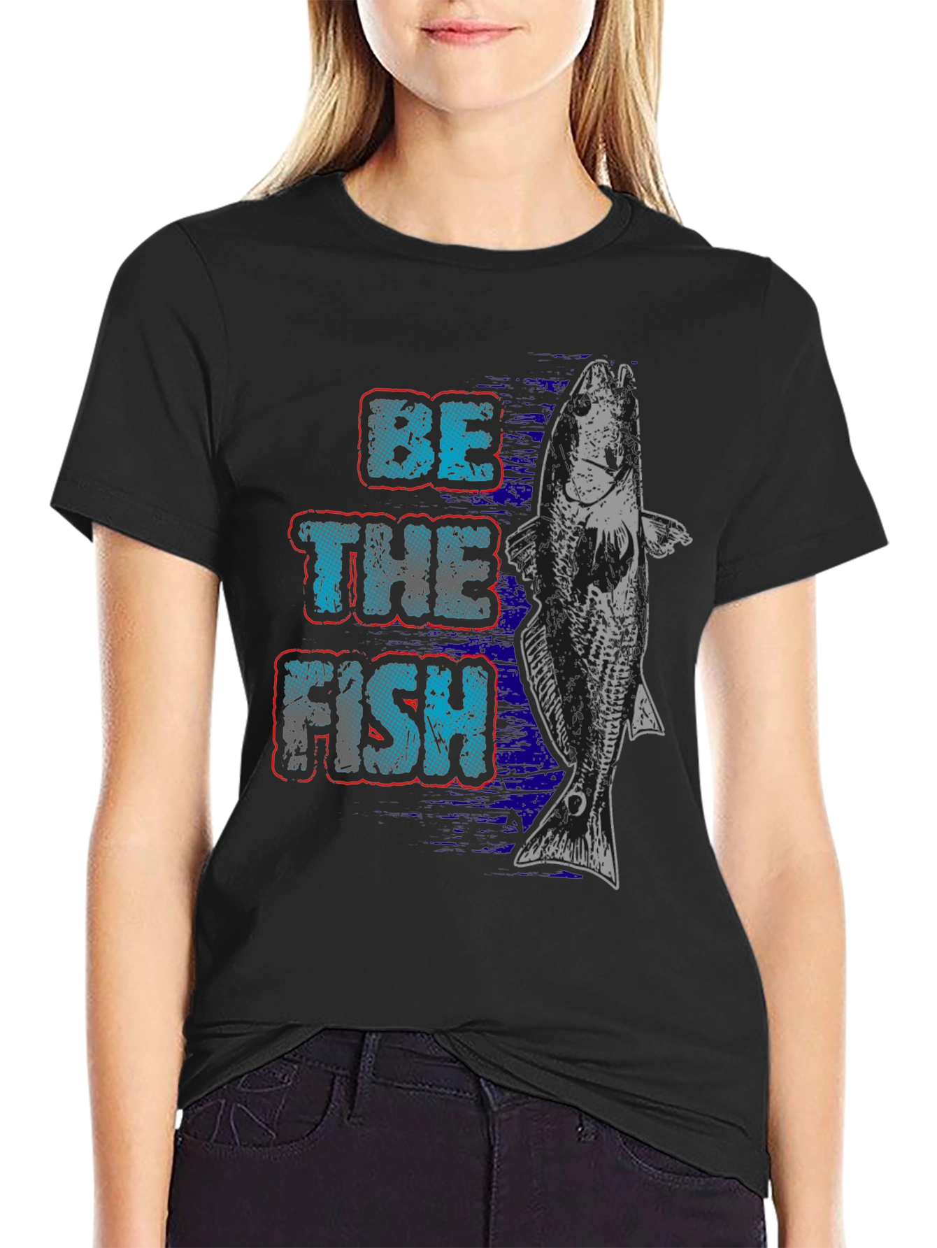Be The Fish Graphic Print T-Shirt