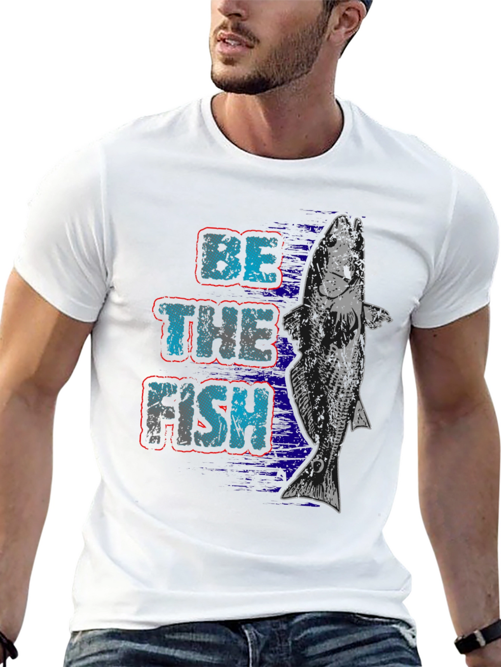 Be The Fish Graphic Print T-Shirt
