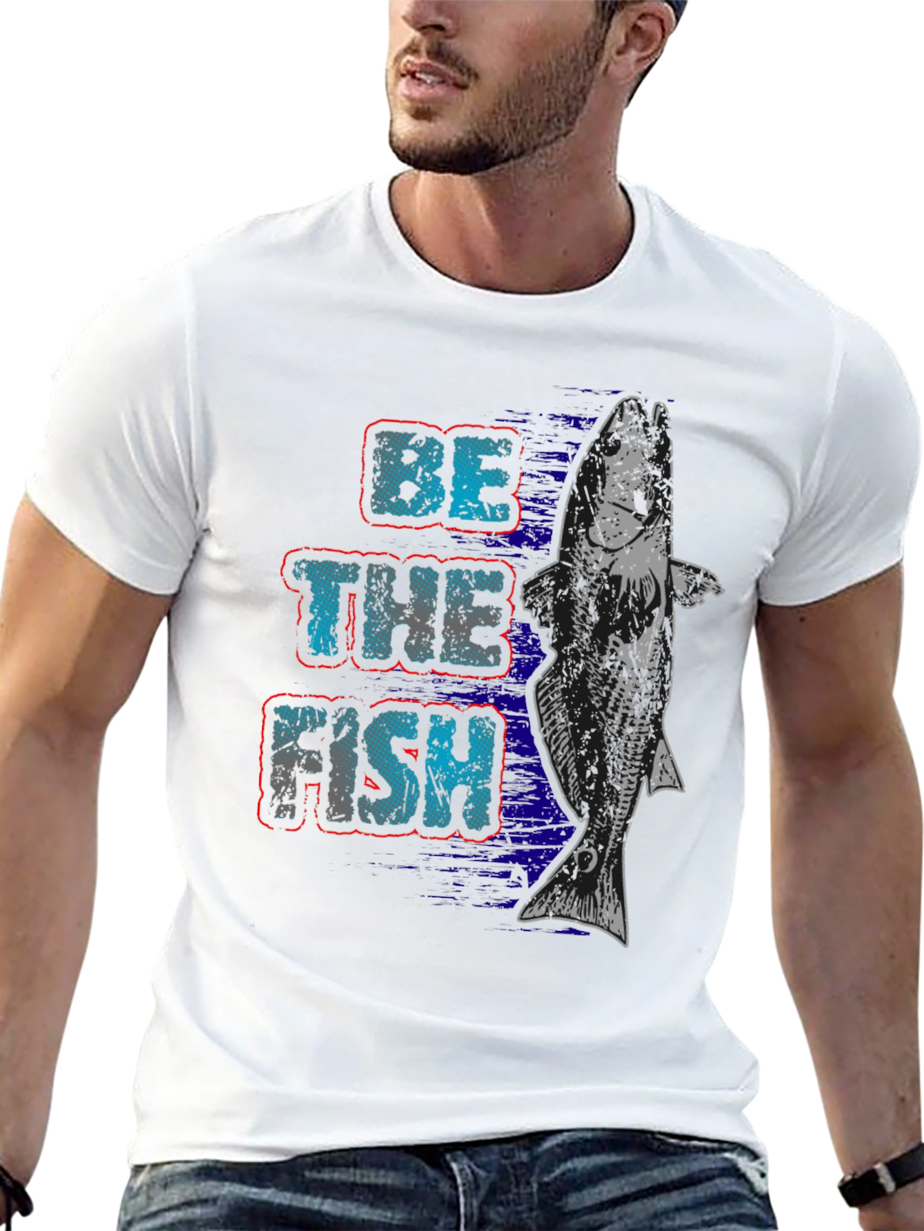Be The Fish Graphic Print T-Shirt