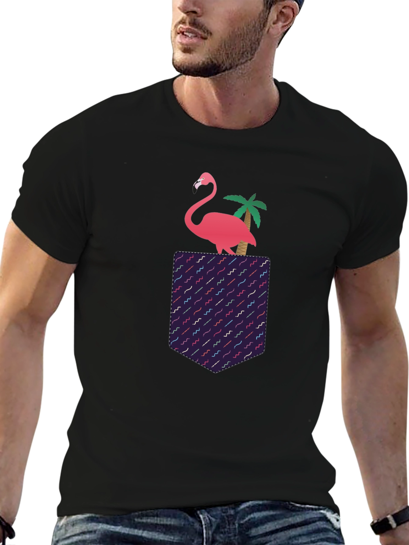 Flamingo Pocket T-Shirt
