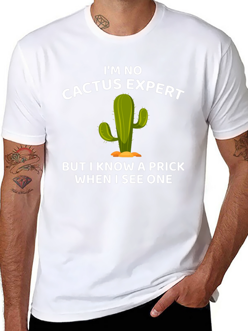 Funny Cactus Expert Graphic T-Shirt