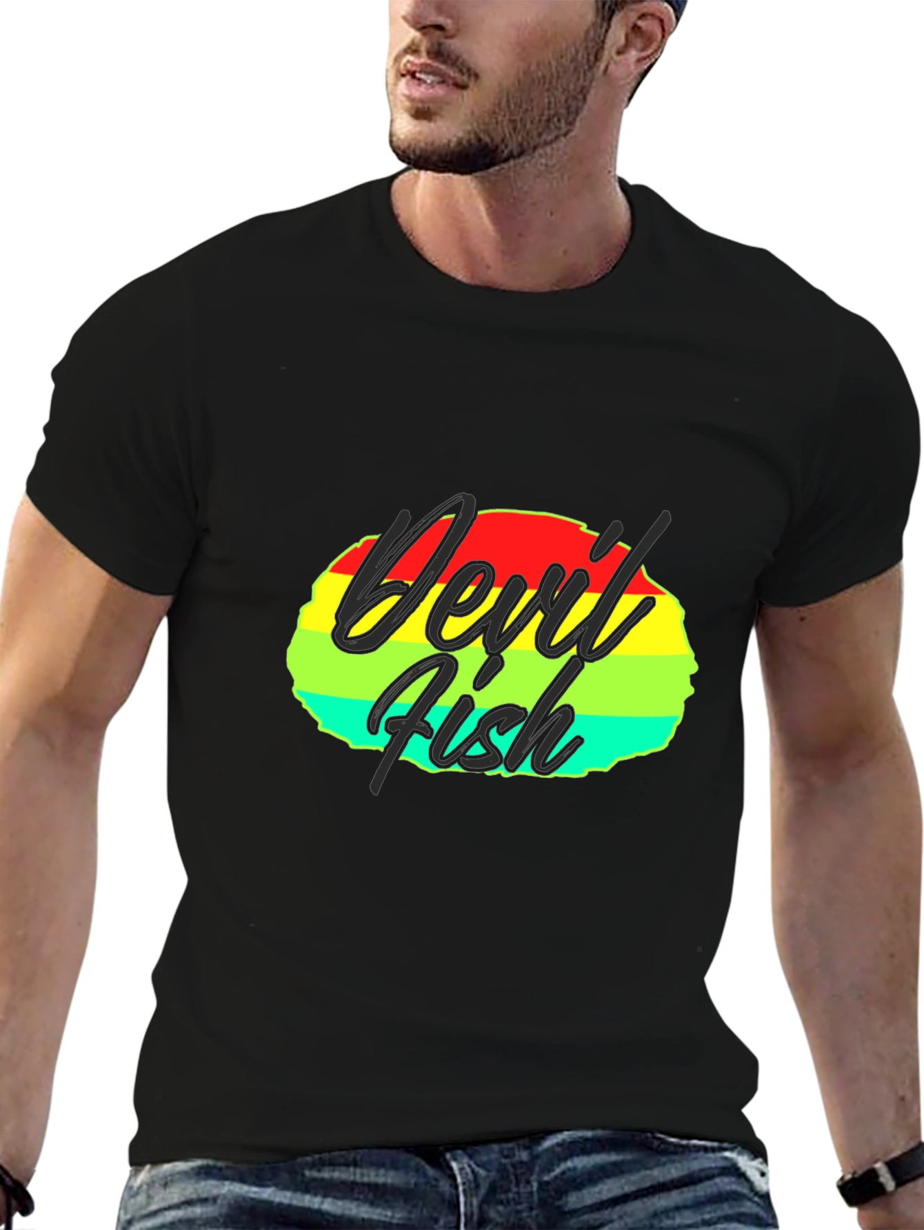 Devil Fish Graphic Tee - Retro Design