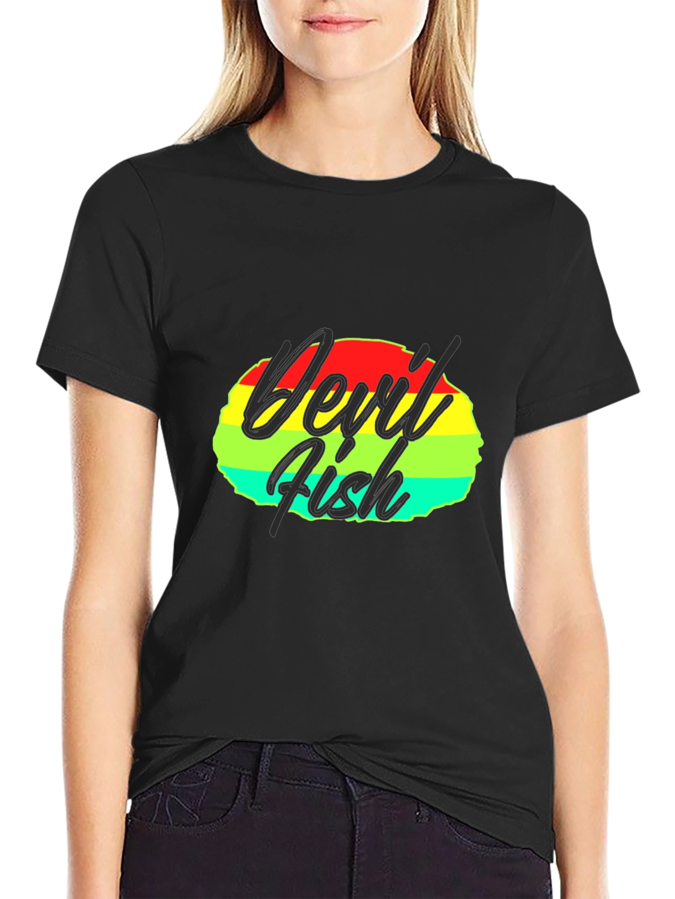 Devil Fish Graphic Tee - Retro Design