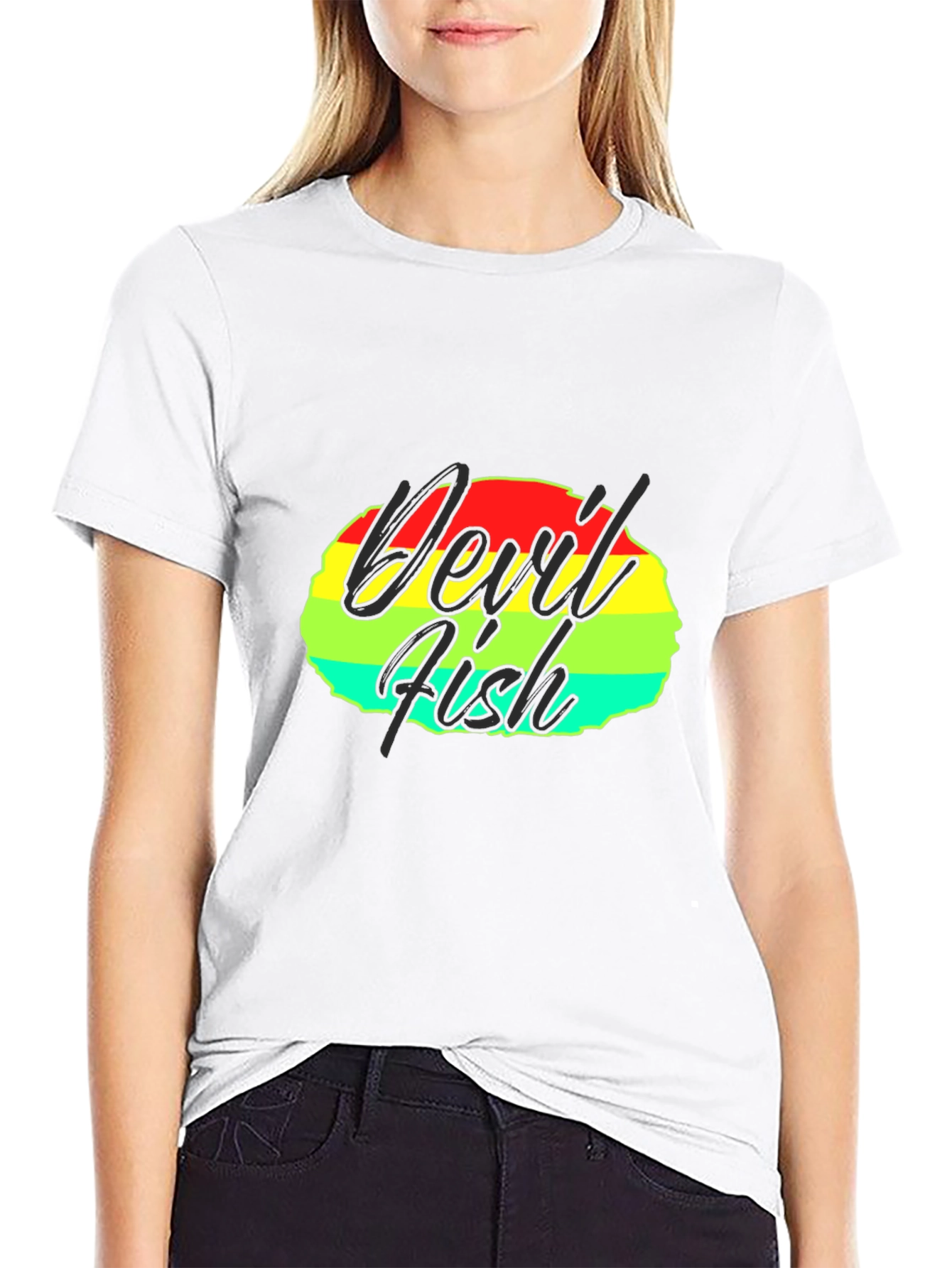 Devil Fish Graphic Tee - Retro Design