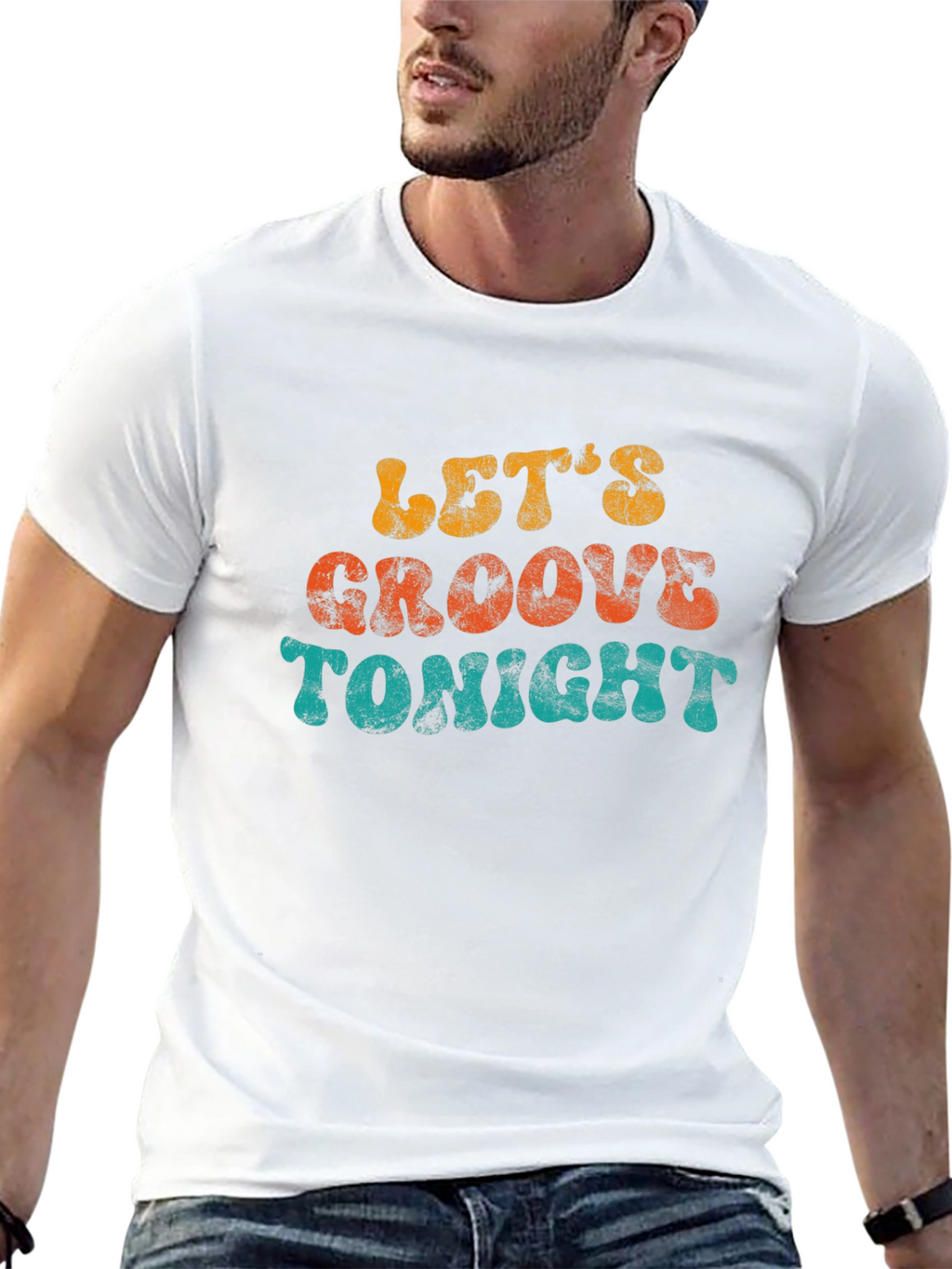 Retro Lets Groove Tonight Graphic Tee