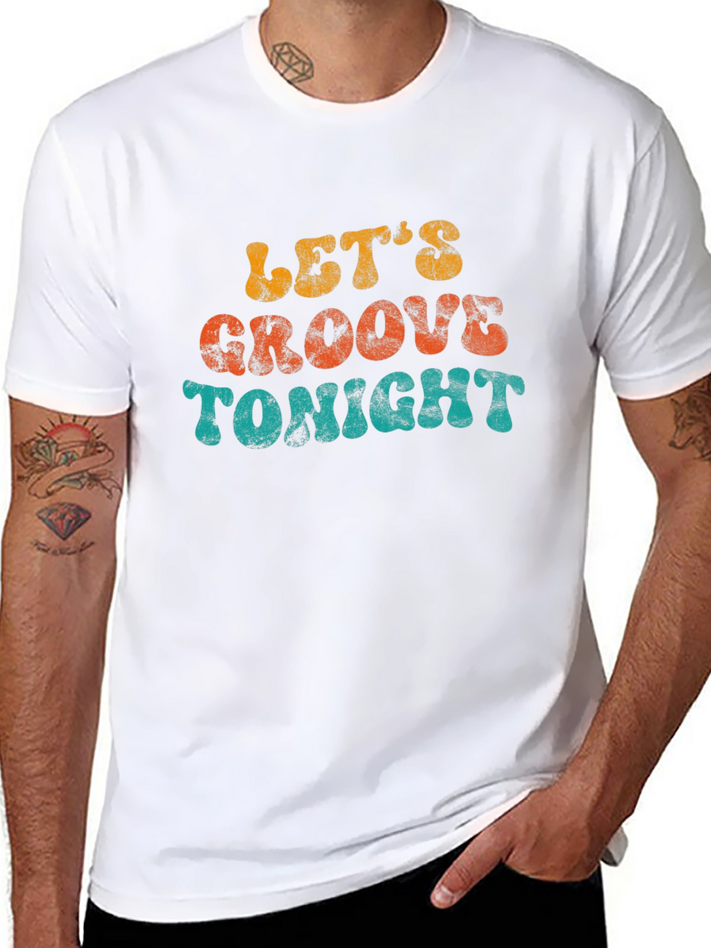 Retro Lets Groove Tonight Graphic Tee
