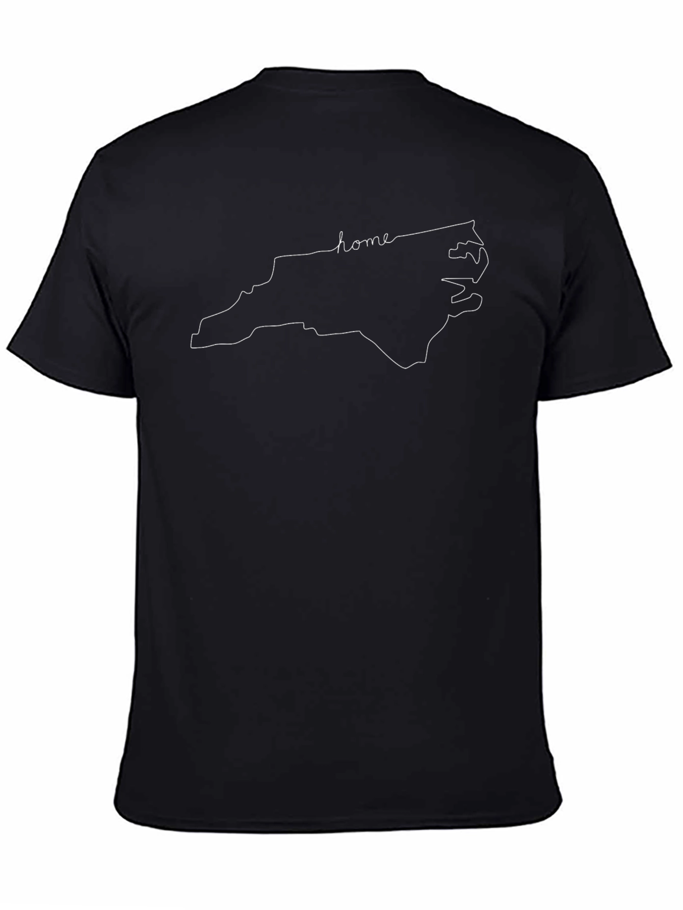 NC Home State Outline T-Shirt - Soft Cotton Tee