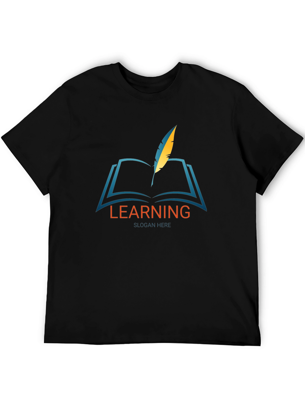 Learning Graphic Print Black T-Shirt