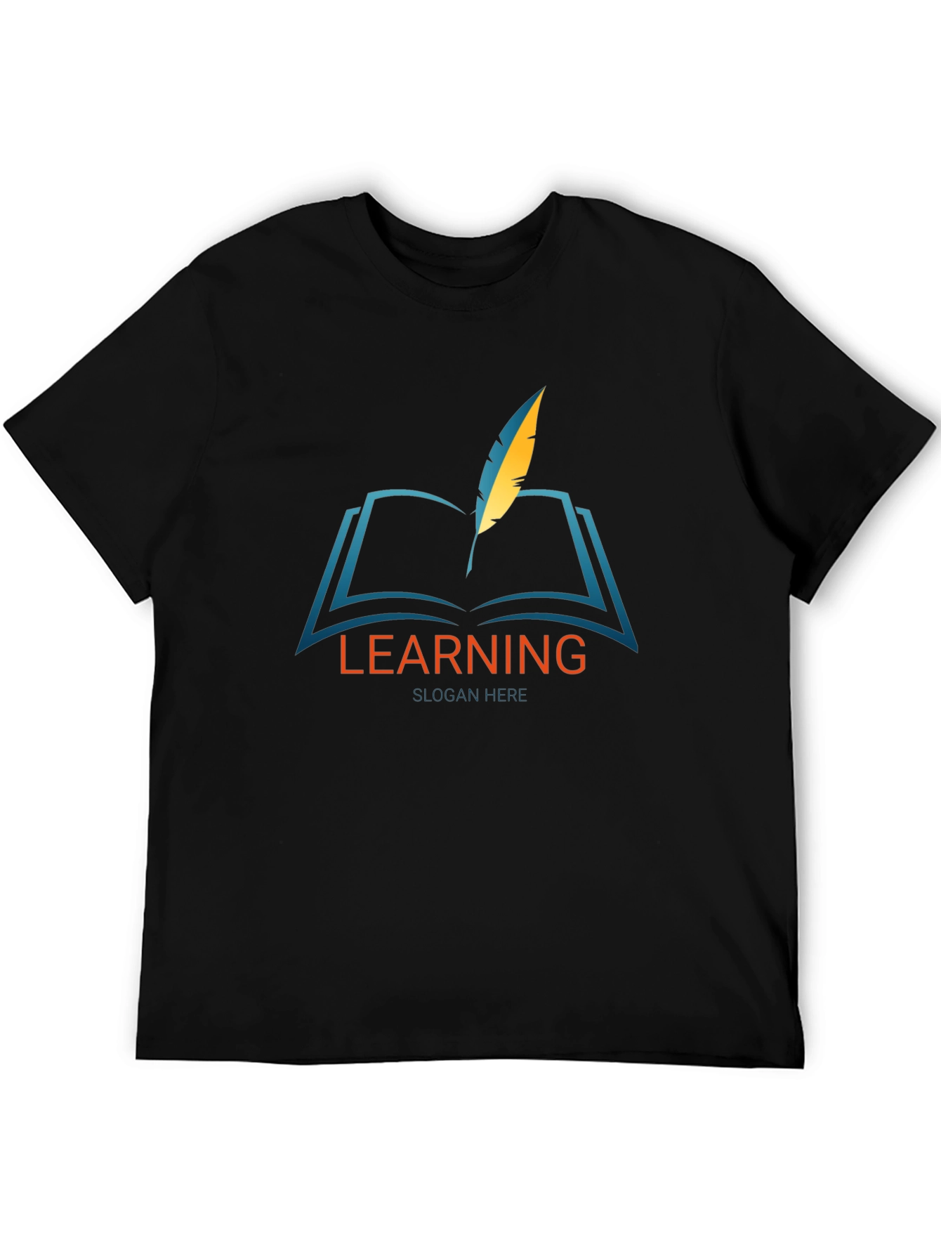 Learning Graphic Print Black T-Shirt