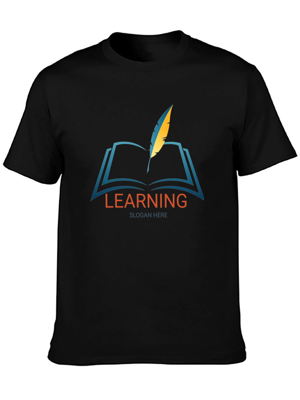 Learning Graphic Print Black T-Shirt