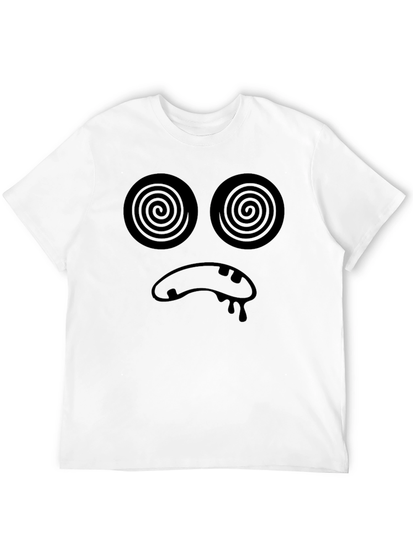 Hypnotic Face Black T-Shirt - Unique Graphic Tee