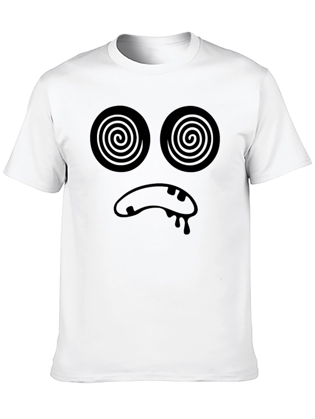 Hypnotic Face Black T-Shirt - Unique Graphic Tee