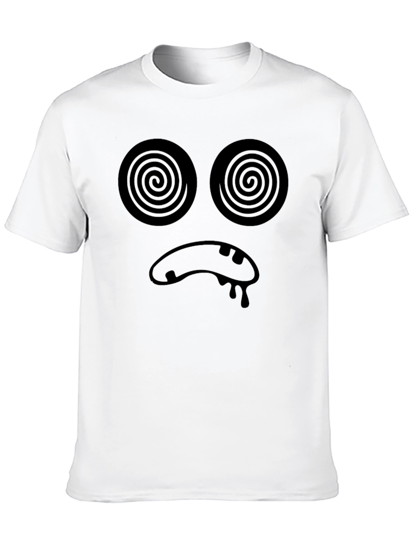 Hypnotic Face Black T-Shirt - Unique Graphic Tee