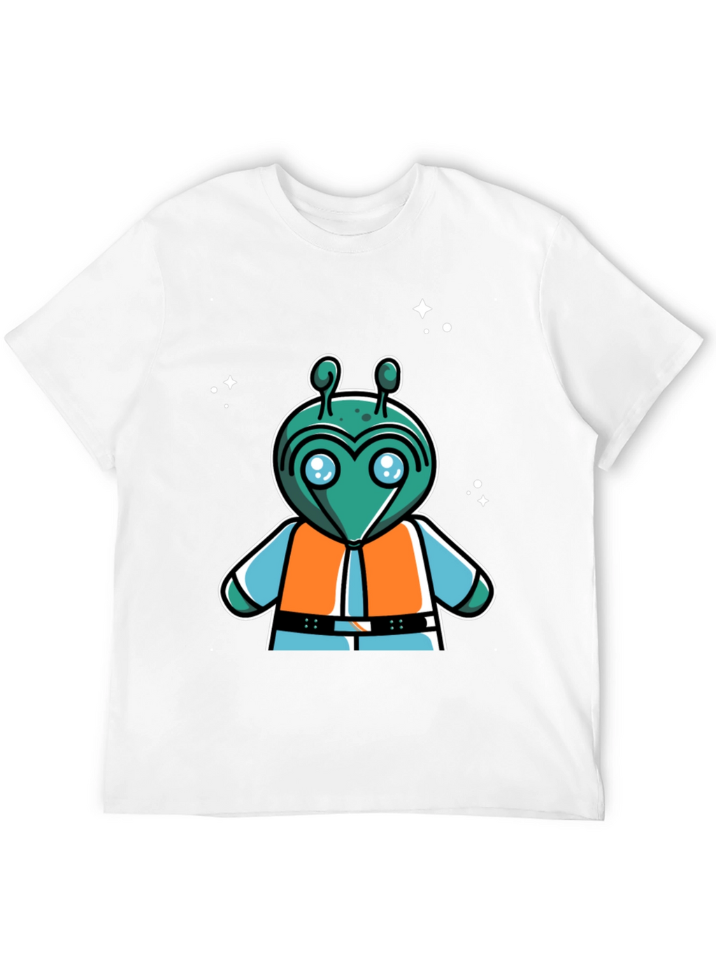 Retro Alien Cartoon Graphic T-Shirt