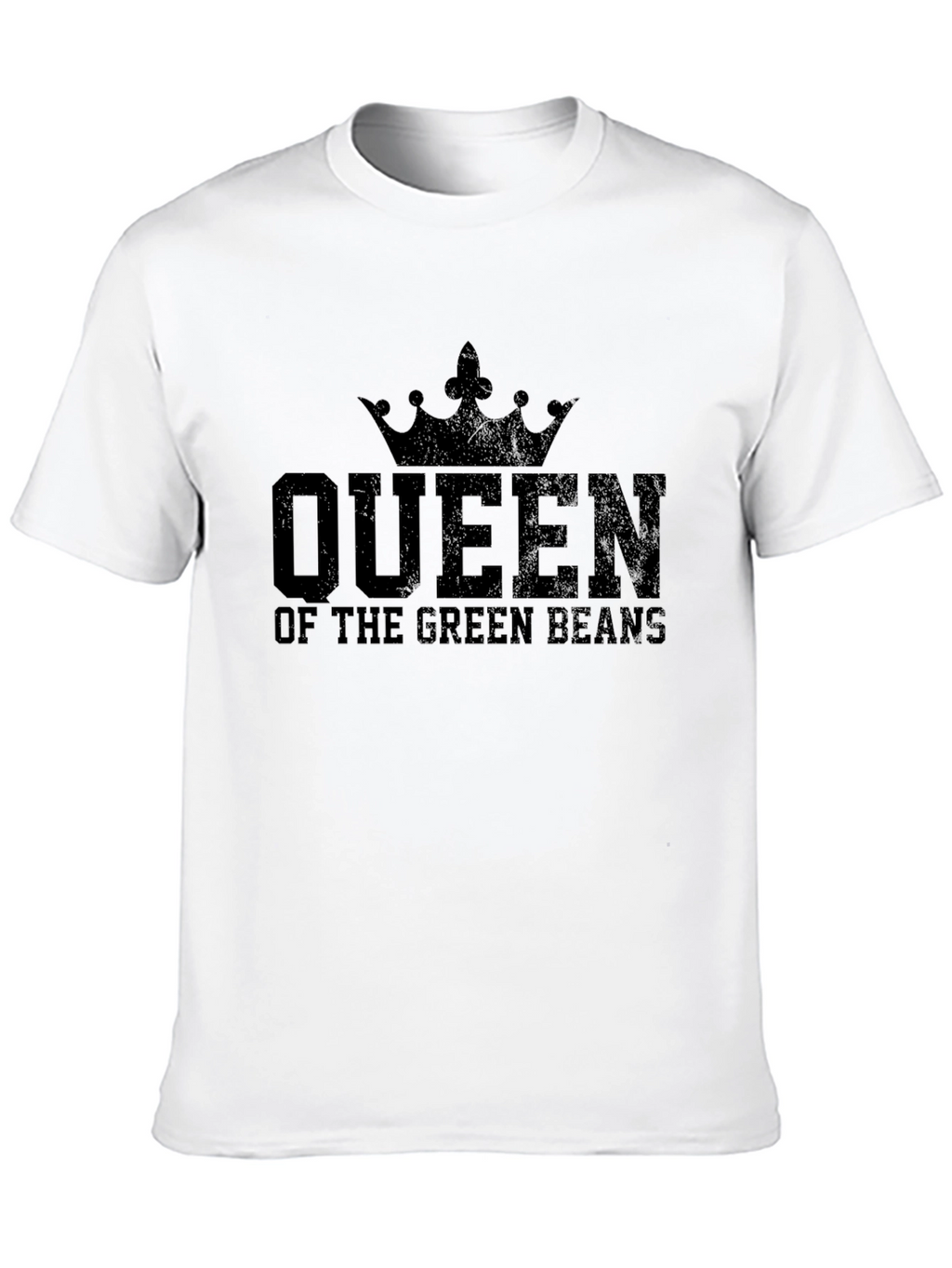 Queen of the Green Beans Black Graphic T-Shirt