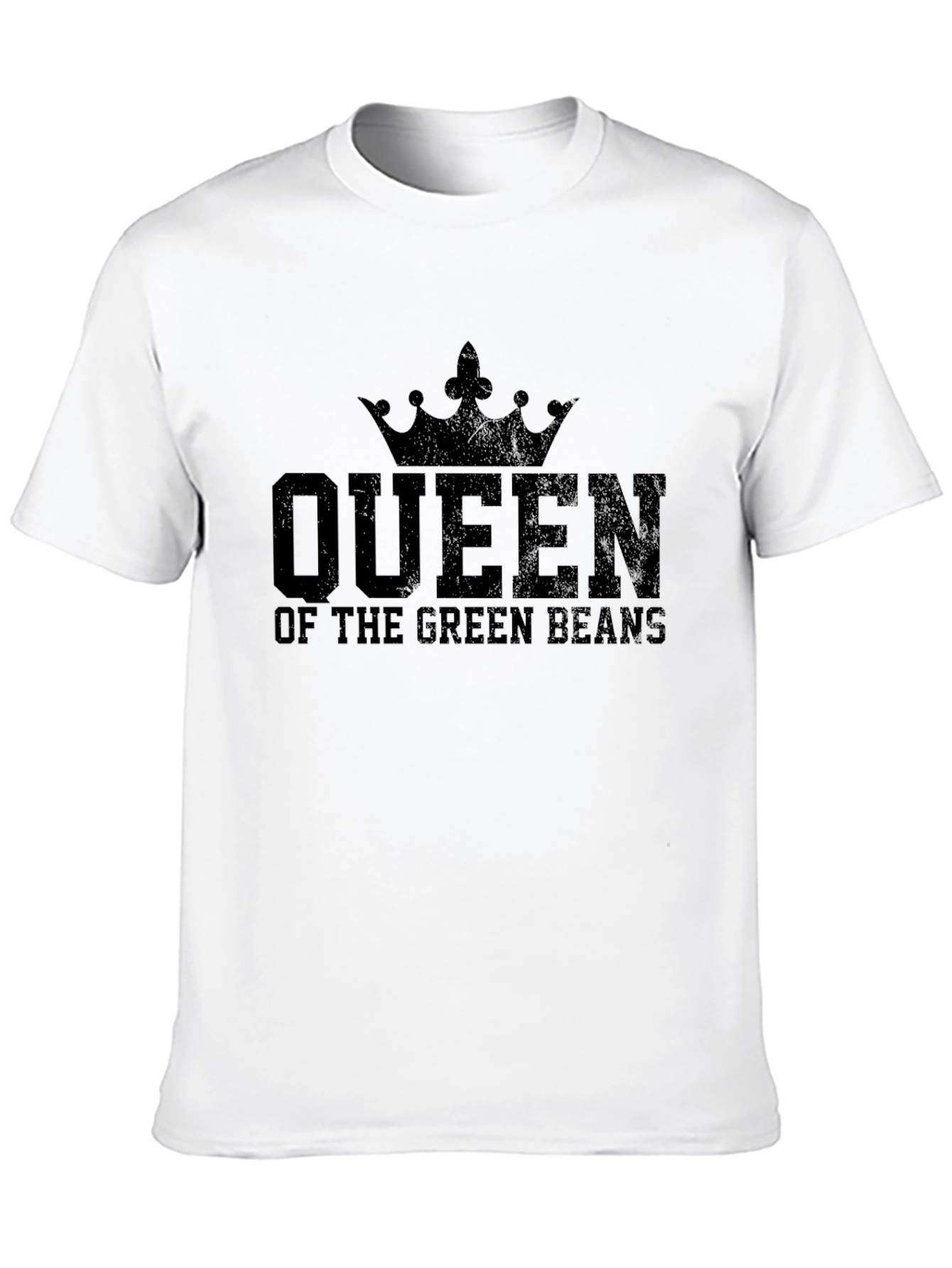 Queen of the Green Beans Black Graphic T-Shirt