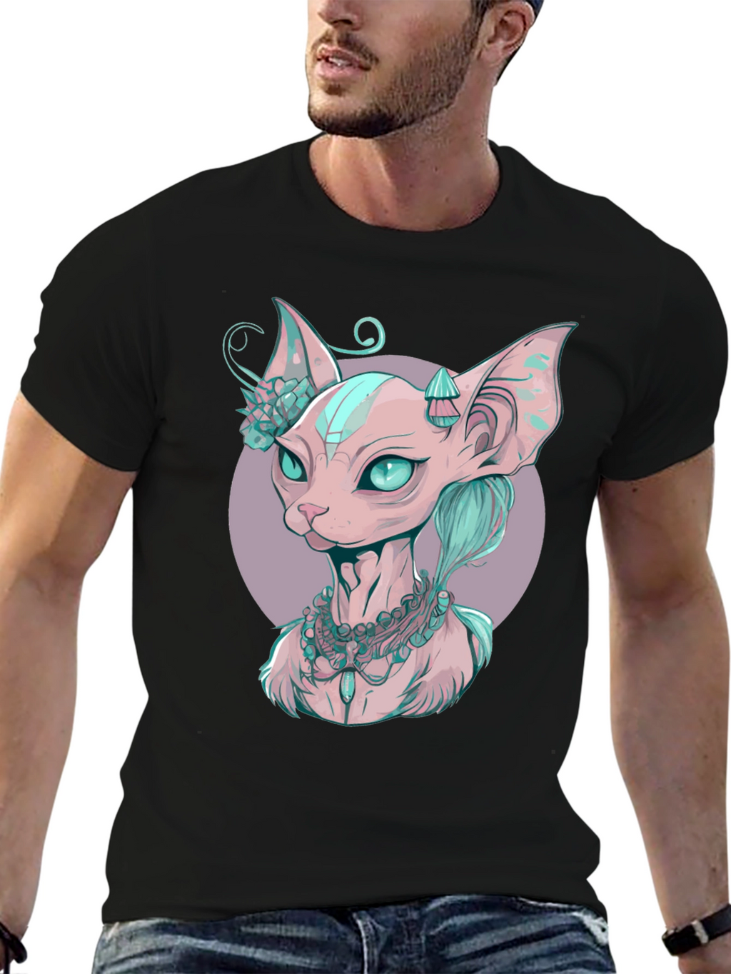 Sphynx Cat Portrait T-Shirt