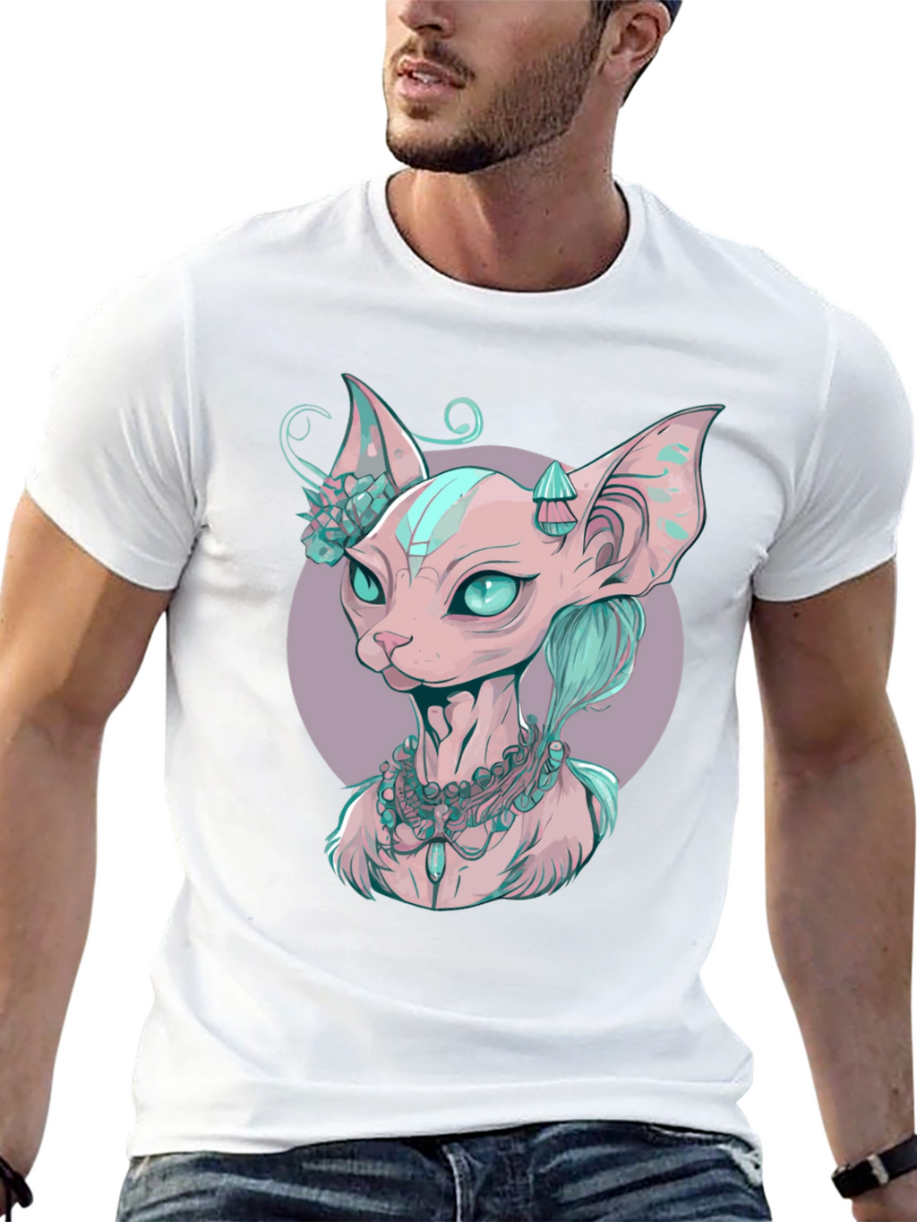 Sphynx Cat Portrait T-Shirt