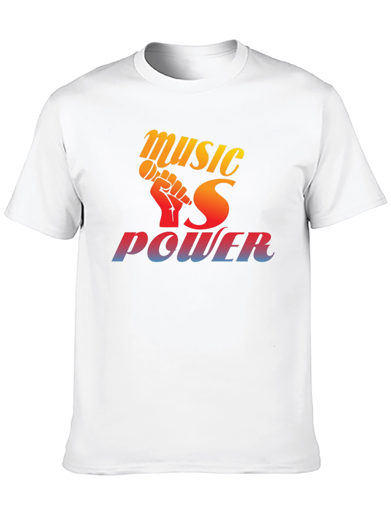 Music is Power Black Graphic Tee