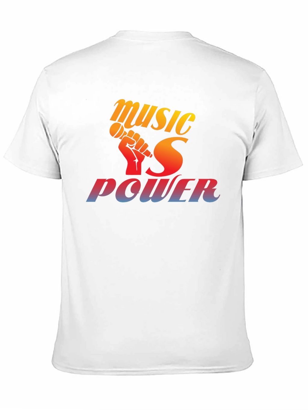 Music is Power Black Graphic Tee