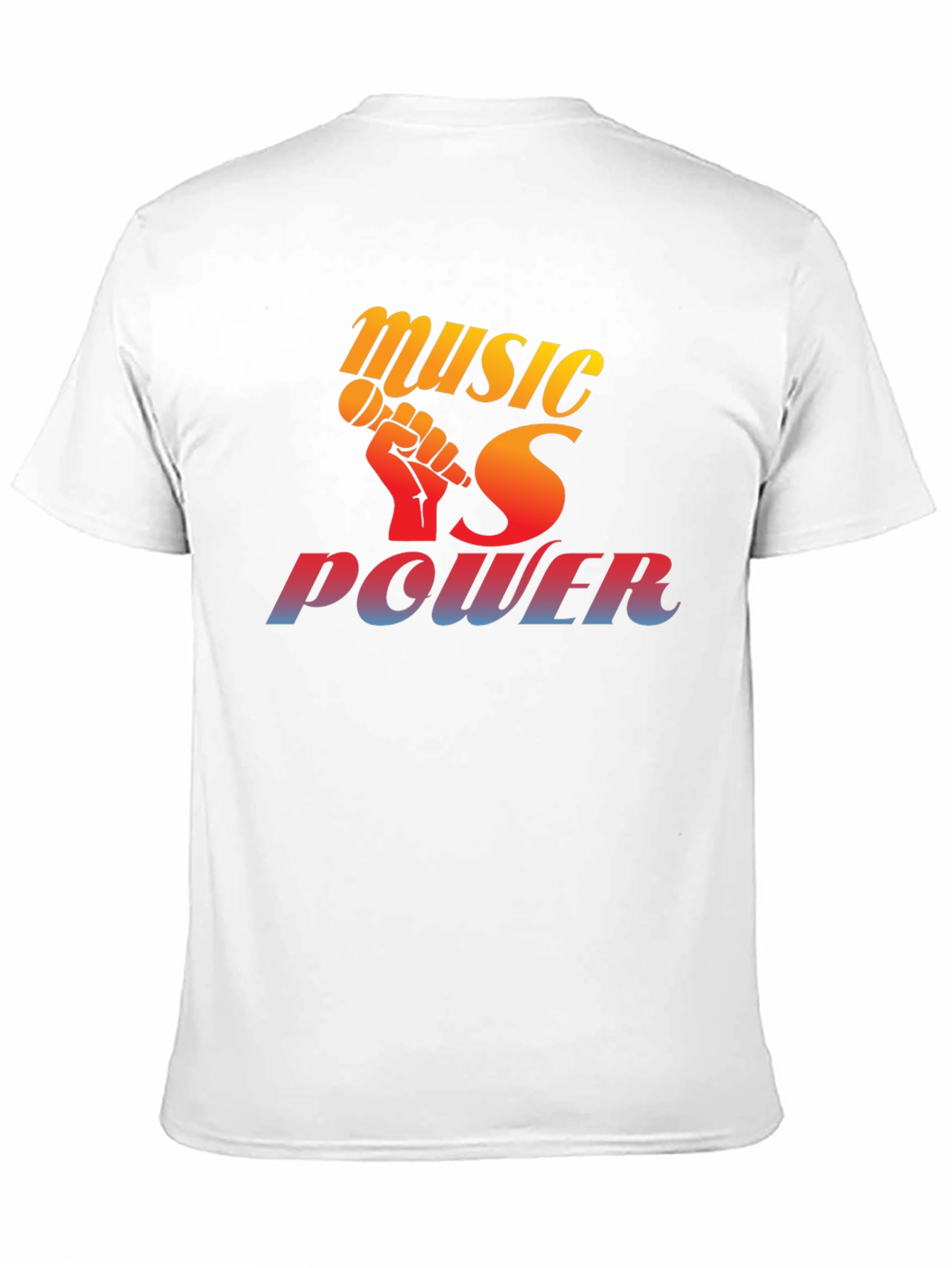 Music is Power Black Graphic Tee