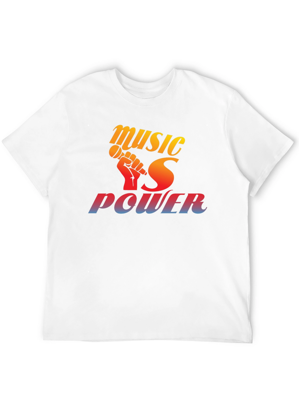 Music is Power Black Graphic Tee